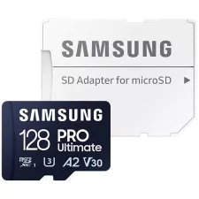 obrázek produktu Samsung paměťová karta 128GB PRO Ultimate CL10 Micro SDXC Grade 3 (č/z: až 200/130MBs) + SD Adaptér