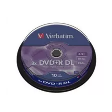 obrázek produktu VERBATIM DVD+R DL AZO 8,5GB, 8x, spindle 10 ks