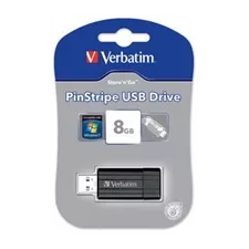 obrázek produktu VERBATIM Store \'n\' Go PinStripe 8GB USB 2.0 černá