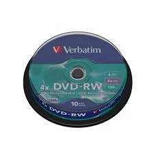 obrázek produktu VERBATIM DVD-RW 4,7GB/ 4x/ 10pack/ spindle