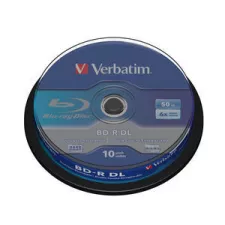 obrázek produktu Verbatim BD-R, Dual Layer 50GB, cake box, 43746, 6x, 10-pack, pro archivaci dat