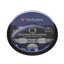 obrázek produktu Verbatim BD-R, 25GB, cake box, 43825, 4X, 10-pack, pro archivaci dat