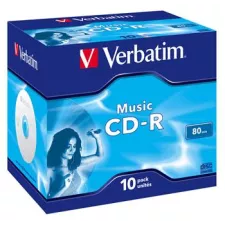 obrázek produktu VERBATIM CD-R AUDIO 80MIN, 16x, jewel case 10 ks