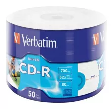 obrázek produktu VERBATIM CD-R DataLife 700MB, 52x, printable, wrap 50 ks