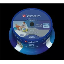 obrázek produktu VERBATIM BD-R SL DataLife 25GB, 6x, printable, spindle 25 ks