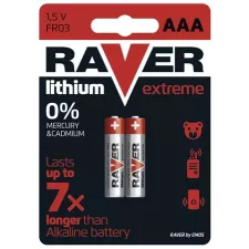 obrázek produktu Nenabíjecí baterie AAA Raver Lithium 1ks Bulk