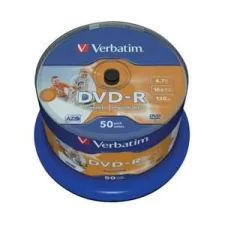 obrázek produktu VERBATIM DVD-R AZO 4,7GB, 16x, printable, spindle 50 ks