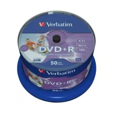 obrázek produktu VERBATIM DVD+R AZO 4,7GB, 16x, printable, spindle 50 ks