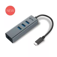 obrázek produktu i-tec USB-C Metal 3-portový HUB s Gigabit Ethernet adapterem