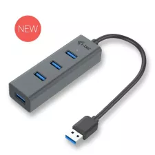 obrázek produktu i-Tec  USB 3.0 Metal pasivní 4 portový HUB bez napájecího adaptéru 