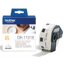 obrázek produktu BROTHER DK-11218 - 400 kulatých štítků na kotouči, 24 mm x 90 mm