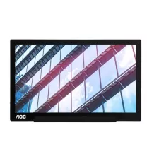 obrázek produktu AOC LCD I1601P 15,6\" IPS přenosný/1920x1080@60Hz/5ms/220cd/100M:1/USB-C/USB DisplayLink/Pivot
