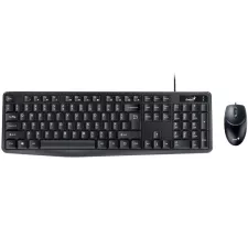 obrázek produktu Genius KM-170, sada klávesnice s optickou myší, CZ/SK, klasická, programovatelné klávesy typ drátová (USB), černá, ne