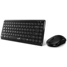 obrázek produktu Genius LuxeMate Q8000 set klávesnice a myši, bezdrátový, retro design, CZ+SK layout, 2,4GHz, mini USB přijímač, černý