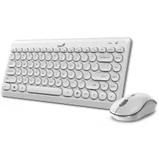 obrázek produktu GENIUS LuxeMate Q8000, Set klávesnice a myši, bezdrátový, CZ+SK layout, 2,4GHz, mini USB přijímač, bílý