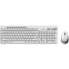 obrázek produktu Genius SlimStar 8230, sada klávesnice s bezdrátovou optickou myší, 1x AA, 1x AA, CZ/SK, klasická, Dual-Mode typ bezdrátová, bílá, 