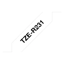 obrázek produktu TZE-R231, černý tisk na bílé, šířka 12 mm