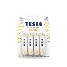 obrázek produktu TESLA GOLD+ alkalická baterie AA (LR06, tužková, blister) 4 ks