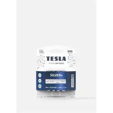 obrázek produktu TESLA SILVER+ alkalická baterie AAA (LR03, mikrotužková, blister) 4 ks
