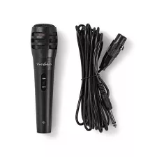 obrázek produktu NEDIS kabelový mikrofon/ Kardioid/ odnímatelný kabel 5m/ 600 Ohm/ -75 dB/ jack 6.35 mm/ vypínač/ ABS/ černý