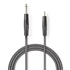 obrázek produktu NEDIS stereo audio kabel/ 6,35 mm zástrčka - 3,5 mm zástrčka/ šedý/ 1,5m