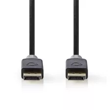 obrázek produktu Displayport kabel | DisplayPort Zástrčka | DisplayPort Zástrčka | 8K@60Hz | Pozlacené | 2.00 m | Kulatý | PVC | Antracit / Šedá | Bo