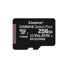 obrázek produktu KINGSTON 256GB microSDHC CANVAS Plus Memory Card 100MB/85MBs- UHS-I class 10 Gen 3 - bez adaptéru