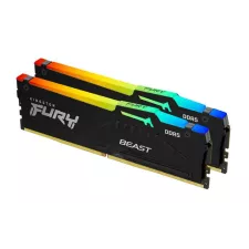 obrázek produktu Kingston FURY Beast RGB - DDR5 - sada - 32 GB: 2 x 16 GB - DIMM 288-pin - 6000 MHz / PC5-48000 - CL40 - 1.35 V - bez vyrovnávací paměti -