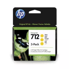 obrázek produktu HP 712 3-Pack 29-ml Yellow DesignJet Ink Cartridge
