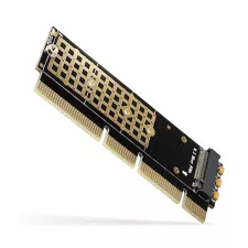 obrázek produktu AXAGON PCEM2-1U, PCIe x16/x8/x4 - M.2 NVMe M-key slot adaptér, 1U