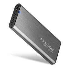 obrázek produktu AXAGON EEM2-SG2, USB-C 3.2 Gen 2 - M.2 NVMe & SATA SSD kovový RAW box, bezšroubkový, stříbrný