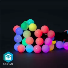 obrázek produktu Dekorativní Světla SmartLife | Party Lights | Wi-Fi | RGB | 48 LED\'s | 10.8 m | Android™ / IOS | Průměr žárovky: 30 mm