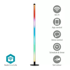 obrázek produktu Nedis WIFILD20RGBW - Stojací Světlo| Wi-Fi | Tube | 180 lm | RGBIC / Teplé až chladné bílé | 2700 - 6500 K | 10 W | Kov 