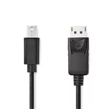 obrázek produktu NEDIS kabel mini DisplayPort/DisplayPort 1.2/ zástrčka mini DisplayPort - zástrčka DisplayPort/ 4K/ černý/ bulk/ 1m