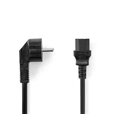 obrázek produktu NEDIS napájecí kabel 230V/ přípojný 10A/ konektor IEC-320-C13/ úhlová zástrčka Schuko/ černý/ bulk/ 3m