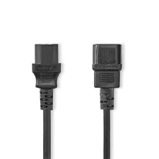 obrázek produktu NEDIS napájecí prodlužovací kabel/ konektor IEC-320-C14/ konektor IEC-320-C13/ černý/ bulk/ 2m