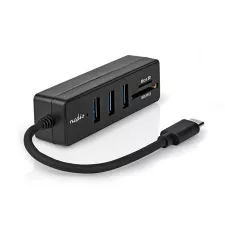 obrázek produktu USB hub se čtečkou karet SD & MicroSD | USB-A Zástrčka | 3x USB A Zásuvka | USB 3.2 Gen 1