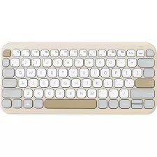 obrázek produktu ASUS klávesnice KW100 Oat Milk - bezdrátová/bluetooth/CZ/SK/krémová