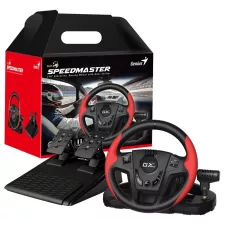 obrázek produktu Genius GX Gaming SpeedMaster, Volant, pedály, řadicí páka, pro PC, PS3, PS4, USB, vibrace, černo-červený