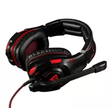 obrázek produktu Modecom VOLCANO GHOST headset, herní sluchátka s mikrofonem, 2,2m kabel, USB 2.0, černá/červené podsvícení