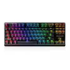 obrázek produktu Modecom VOLCANO LANPARTY RGB drátová mechanická herní klávesnice (Outemu Blue), LED podsvícení, USB, US layout, černá
