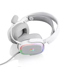obrázek produktu Modecom VOLCANO MC-899 PROMETHEUS, herní sluchátka s mikrofonem, 2,2m kabel, USB, LED podsvícení, bílá