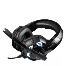 obrázek produktu Modecom VOLCANO SHIELD 2 headset, herní sluchátka s mikrofonem, 2,2m kabel, 3,5mm jack, USB, černá, LED podsvícení
