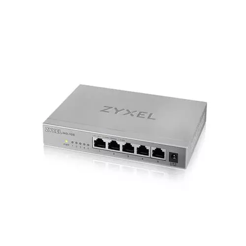 obrázek produktu Zyxel XMG-105 5 Ports 2,5G + 1 SFP+, 4 ports 70W total PoE++ Desktop MultiGig unmanaged Switch