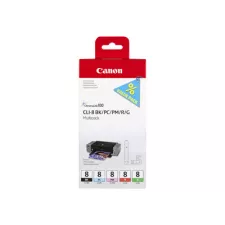 obrázek produktu Canon CLI Value Pack 8 Multipack - 13 ml - černá, azurová, purpurová, červená, zelená - originální - inkoustový zásobník - pro P