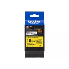 obrázek produktu Brother TZe-S641 - Extra silné lepidlo - černá na žluté - Role (1,8 cm x 8 m) 1 kazeta/y lamino páska - pro Brother PT-D600; P-Touch P