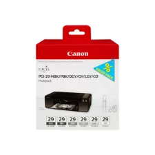 obrázek produktu Canon PGI-29 MBK/PBK/DGY/GY/LGY/CO Multipack - 6-balení - 36 ml - šedá, světle šedá, tmavě šedá, matná čerň, foto černá, optim