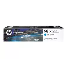 obrázek produktu HP 981X - 116 ml - Vysoká výtěžnost - azurová - originální - PageWide - inkoustová cartridge - pro PageWide Enterprise Color MFP 586