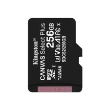 obrázek produktu Kingston Canvas Select Plus - Paměťová karta flash - 256 GB - A1 / Video Class V30 / UHS Class 3 / Class10 - microSDXC UHS-I