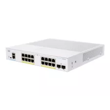 obrázek produktu Cisco Business 350 Series CBS350-16P-2G - Přepínač - L3 - řízený - 16 x 10/100/1000 (PoE+) + 2 x gigabitů SFP - Lze montovat do rozva